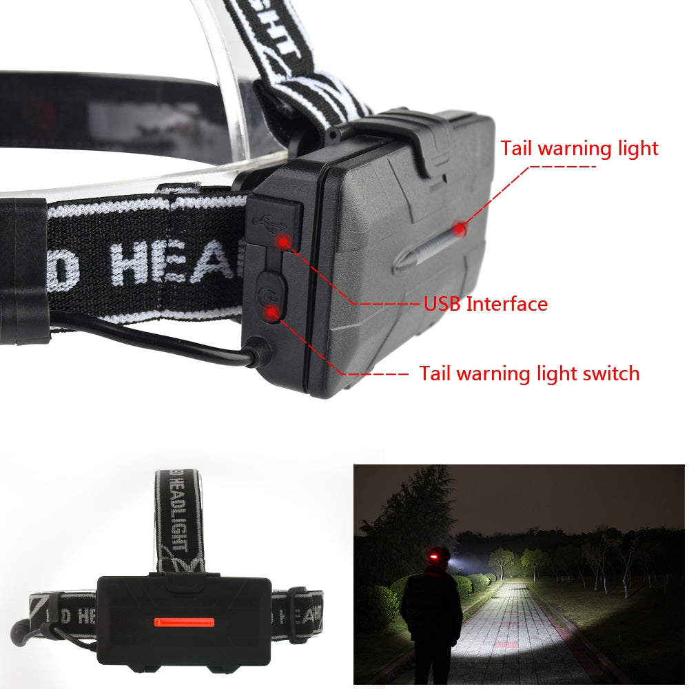 ELECTROPRIME 30000 LM 4 × CREE XML-T6 + 2 × COB + 2 × Red LED Head Lamp Flashlight Torch Lantern