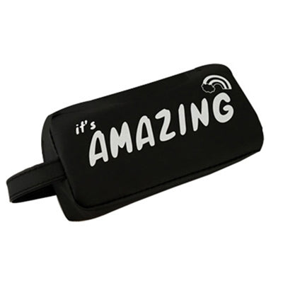 ELECTROPRIME Large Black Letter Creative Silicone Pen Box Pencilcase School Stationery Supplies(Amazing)