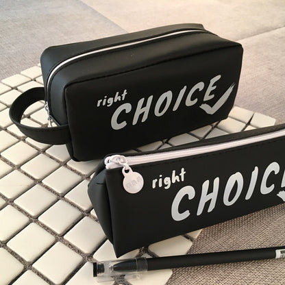 ELECTROPRIME Large Black Letter Creative Silicone Pen Box Pencilcase School Stationery Supplies(Wonderful)