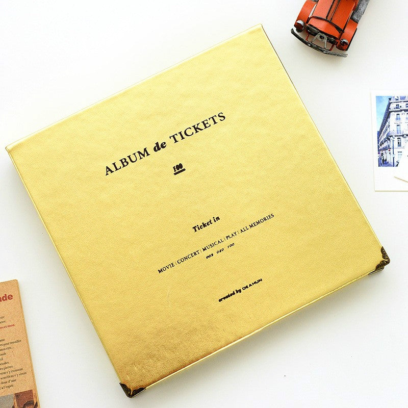 ELECTROPRIME Bill Storage Book Concert Tickets Movie Ticket Train Ticket Favorites Albums Book(Yellow)