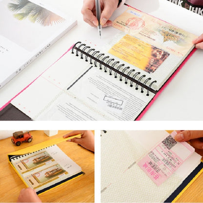 ELECTROPRIME Bill Storage Book Concert Tickets Movie Ticket Train Ticket Favorites Albums Book(Yellow)