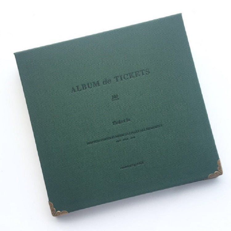 ELECTROPRIME Bill Storage Book Concert Tickets Movie Ticket Train Ticket Favorites Albums Book(Army Green)