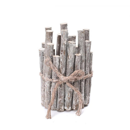 ELECTROPRIME Christmas Decorations Retro Candlestick Home Decoration Candle Tube Creative Props Wood Crafts, Without Cnadle