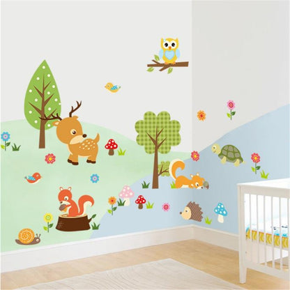 ELECTROPRIME Simple DIY Forest Animals Owl Room Bedroom Background Voor Wall Stickers