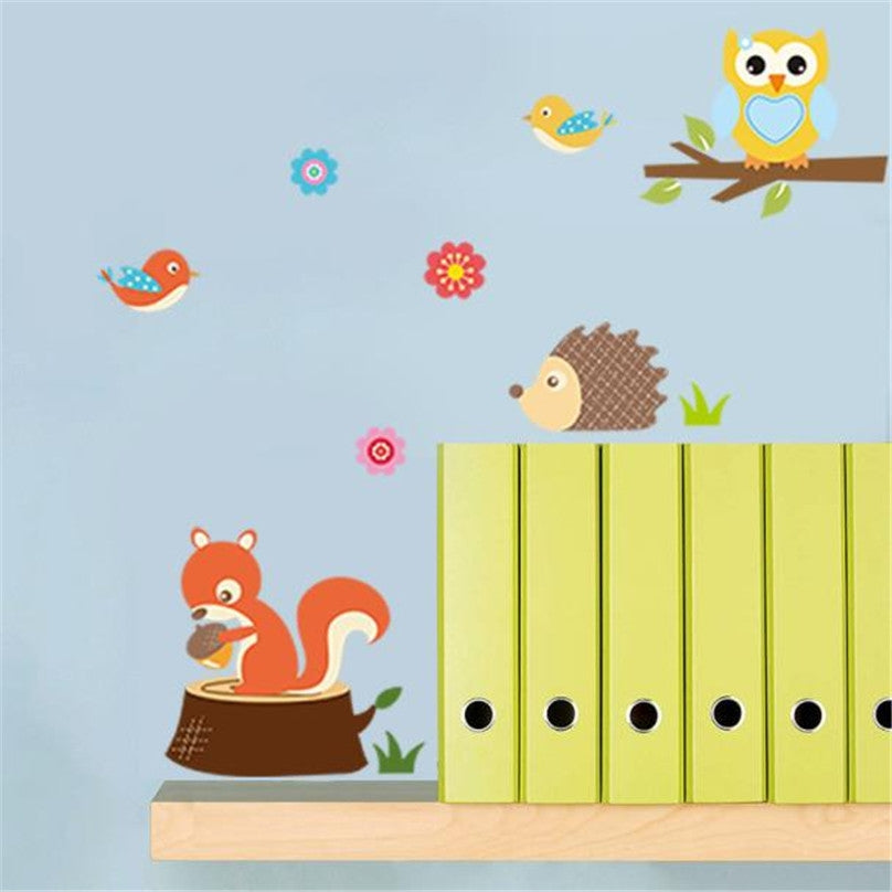 ELECTROPRIME Simple DIY Forest Animals Owl Room Bedroom Background Voor Wall Stickers