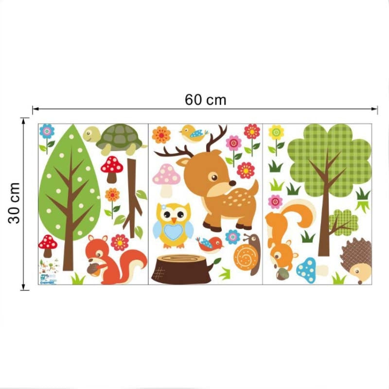 ELECTROPRIME Simple DIY Forest Animals Owl Room Bedroom Background Voor Wall Stickers