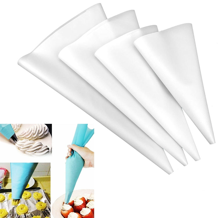 ELECTROPRIME 4 in 1 Silicone Icing Piping Cream Pastry Bag Nozzle DIY Cake Decorating Tools Set(EVA Bag White 4 Mixed)