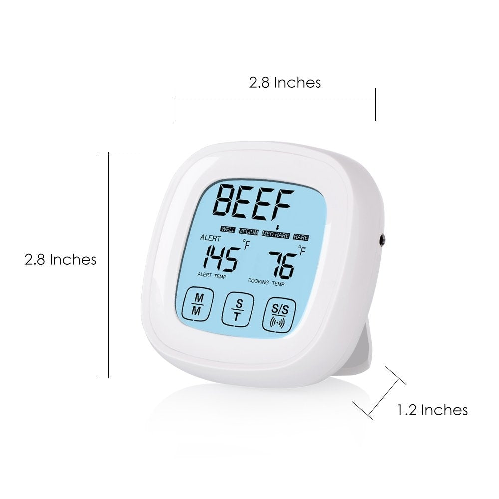 ELECTROPRIME Home Tactile Screen Electronic Barbecue Thermometer Kitchen Food Therapeutic Timer
