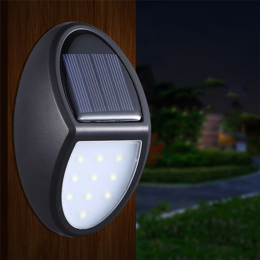 ELECTROPRIME 10 LEDs SMD 2835 Solar Powered IP65 Waterproof Outdoor Courtyard LED Wall Light