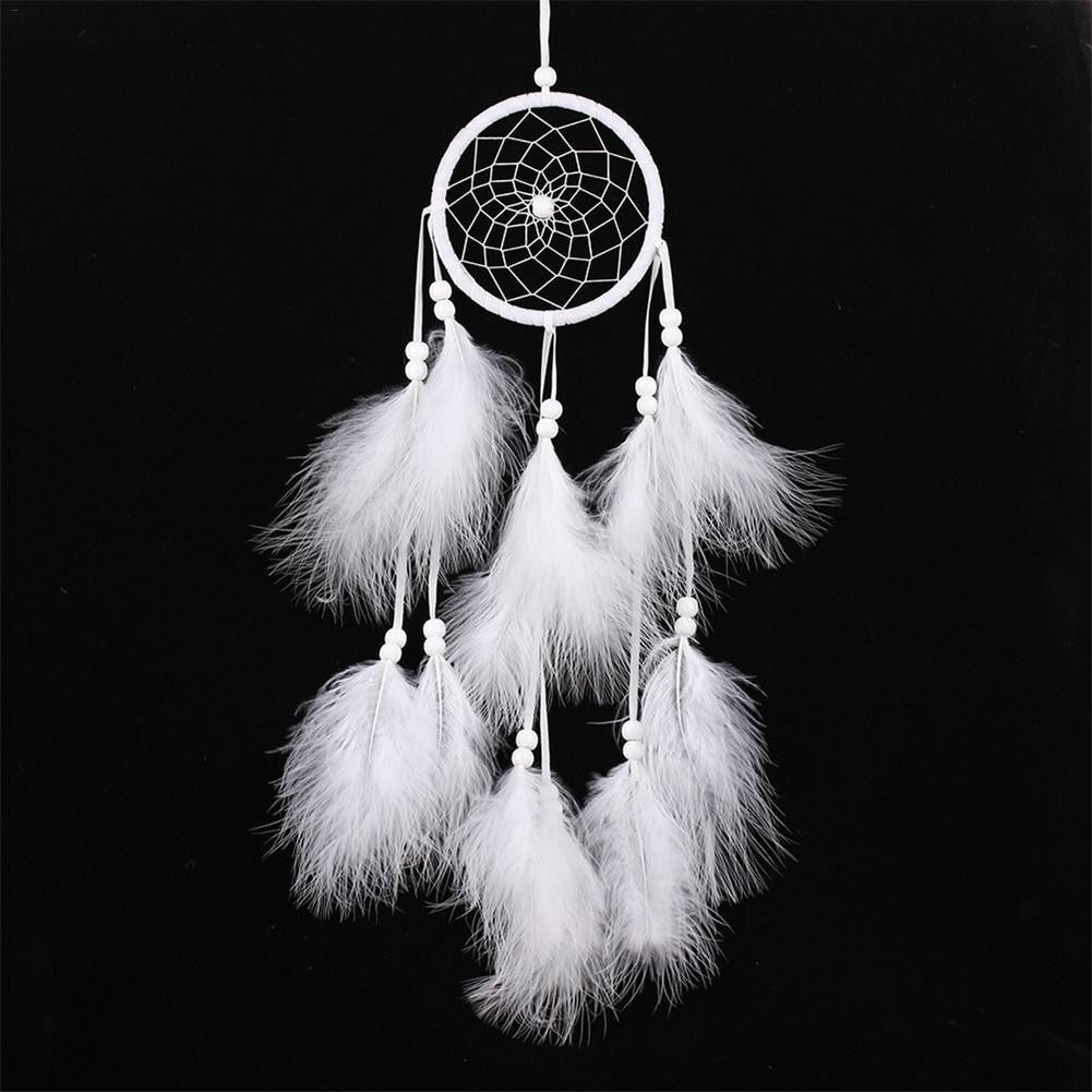ELECTROPRIME Simple Creative Home Decoration Ornaments Dream Catcher Car Pendant(White)
