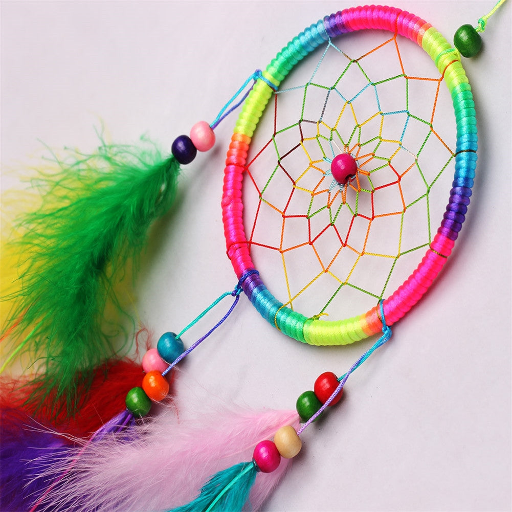 ELECTROPRIME Simple Creative Home Decoration Ornaments Dream Catcher Car Pendant(White)
