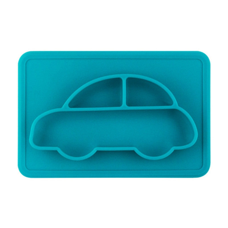 ELECTROPRIME Integrated Child Food Grade Silicone Square Car Plate(Blue)