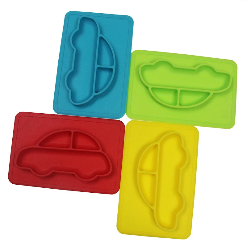 ELECTROPRIME Integrated Child Food Grade Silicone Square Car Plate(Blue)