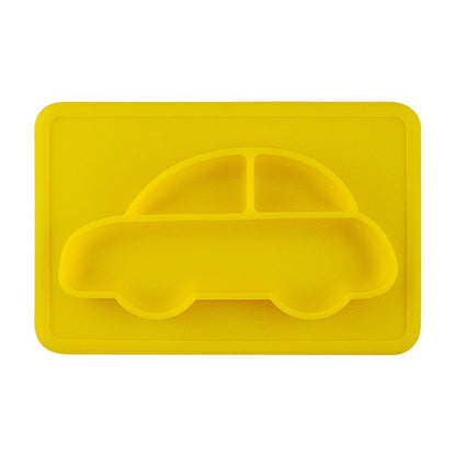 ELECTROPRIME Integrated Child Food Grade Silicone Square Car Plate(Yellow)