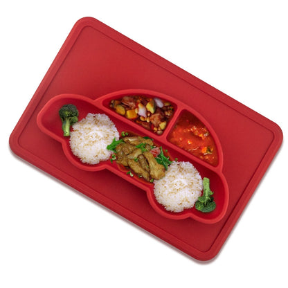 ELECTROPRIME Integrated Child Food Grade Silicone Square Car Plate(Yellow)