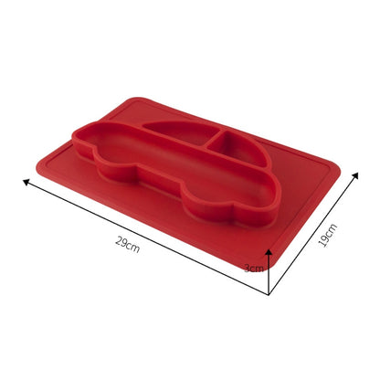 ELECTROPRIME Integrated Child Food Grade Silicone Square Car Plate(Yellow)