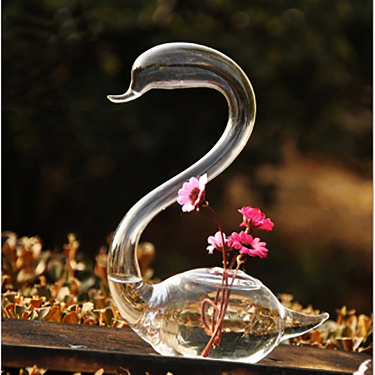 ELECTROPRIME Swan Flower Vases Home Decoration Flower Pots Planters Wedding Decoration Vasos Party Gifts  Glass Crafts, Shape:Male Swan
