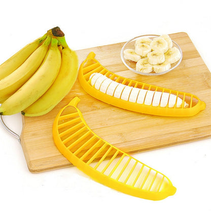 ELECTROPRIME 2 PCS Banana Slicer Chopper Cutter Fruit Sausage Plastic Cutter Kitchen Tools