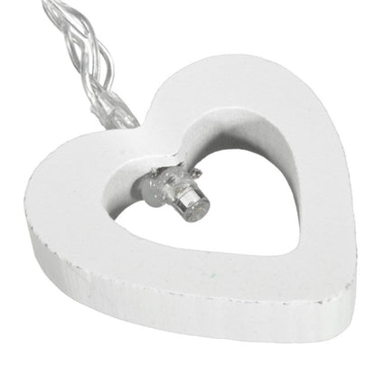 ELECTROPRIME 1.2m 10 LEDs Wooden Heart Christmas Party Outdoor Indoor Heart Decoration String Light