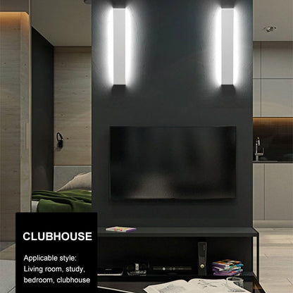 ELECTROPRIME Modern Minimalist Living room Hallway Stairs Sconce LED Wall Lamp Creative Decoration Lighting, Lampshade Color:Black-15cm 6W(White Light)