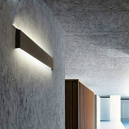 ELECTROPRIME Modern Minimalist Living room Hallway Stairs Sconce LED Wall Lamp Creative Decoration Lighting, Lampshade Color:Black-30cm 12W(White Light)