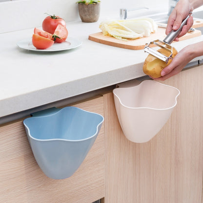 ELECTROPRIME Kitchen Cupboard Back Garbage Bin Cabinet Door Garbage Trash Storage Hanging Trash Rack(Pink)