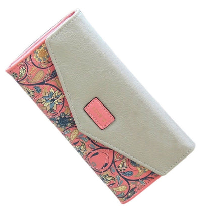 ELECTROPRIME Fashion Ladies Leather Clutch Bag Purse Long Cartoon Wallet Coin Purse(Watermelon red)