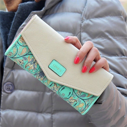 ELECTROPRIME Fashion Ladies Leather Clutch Bag Purse Long Cartoon Wallet Coin Purse(Watermelon red)