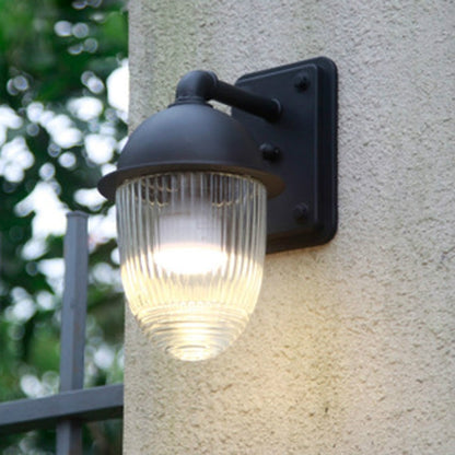 ELECTROPRIME Waterproof Rust-proof Glass Ball Outdoor Wall Lamp Courtyard Exterior Wall Balcony Corridor Light, Specification:Small Size