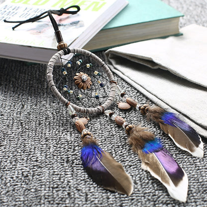 ELECTROPRIME Vintage Literary Pumpkin Handmade Car Pendant Dream Catcher