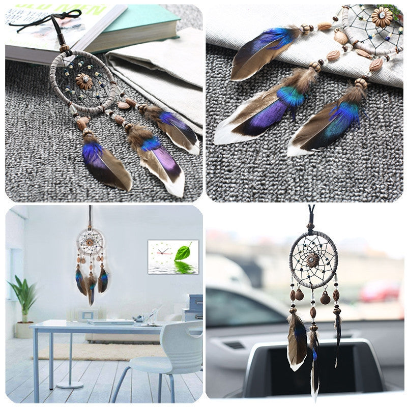 ELECTROPRIME Vintage Literary Pumpkin Handmade Car Pendant Dream Catcher