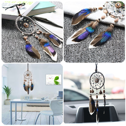ELECTROPRIME Vintage Literary Pumpkin Handmade Car Pendant Dream Catcher