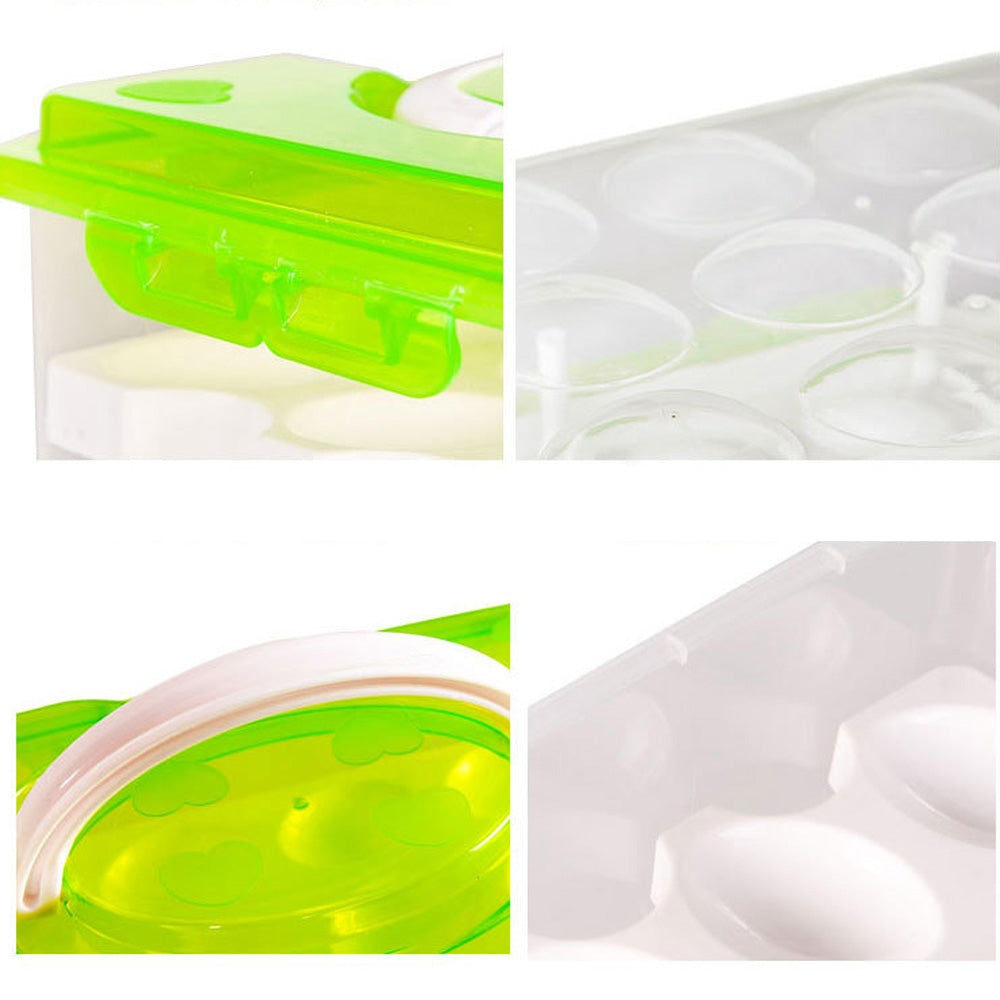 ELECTROPRIME Portable 2 Layers 24 Slots PP Plastic Egg Holder Storage Case Box(Orange)
