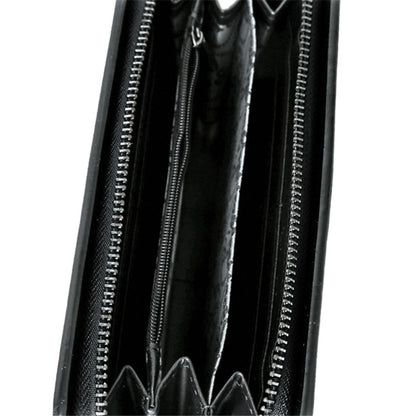 ELECTROPRIME Women Metal Skull Wallet Card Leather Wristlet Handbags