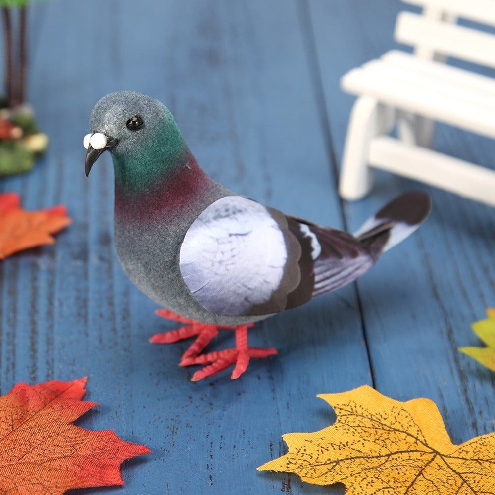 ELECTROPRIME 2 PCS Simulation Foam Pigeon Model Home Garden Ornament Miniature Decor