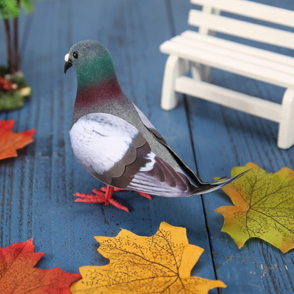 ELECTROPRIME 2 PCS Simulation Foam Pigeon Model Home Garden Ornament Miniature Decor