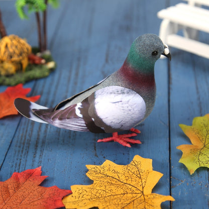 ELECTROPRIME 2 PCS Simulation Foam Pigeon Model Home Garden Ornament Miniature Decor
