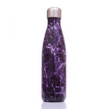 ELECTROPRIME Thermal Cup Vacuum Flask Heat Water Bottle Portable Stainless Steel Sports Kettle(Emerald Purple)
