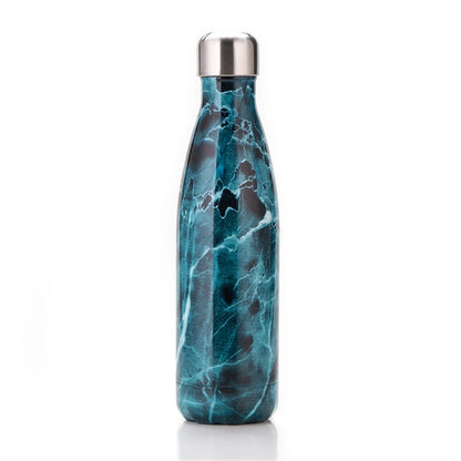 ELECTROPRIME Thermal Cup Vacuum Flask Heat Water Bottle Portable Stainless Steel Sports Kettle(Coral Blue)