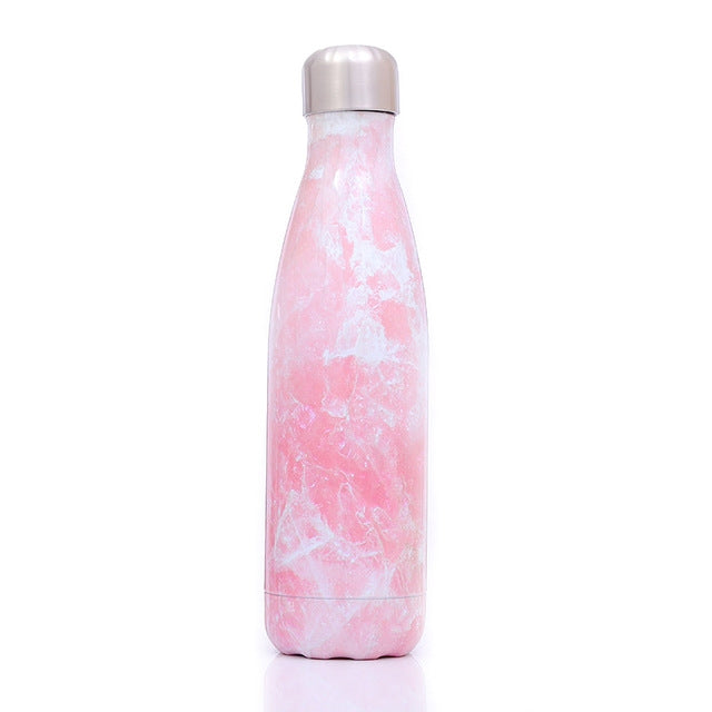 ELECTROPRIME Thermal Cup Vacuum Flask Heat Water Bottle Portable Stainless Steel Sports Kettle(Pink)