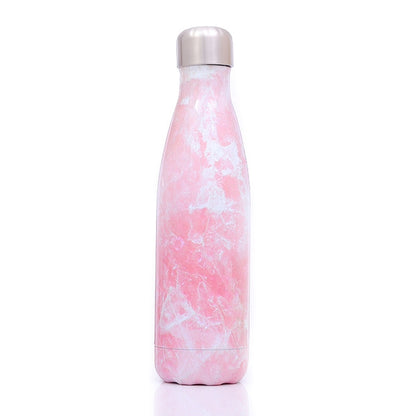 ELECTROPRIME Thermal Cup Vacuum Flask Heat Water Bottle Portable Stainless Steel Sports Kettle(Pink)