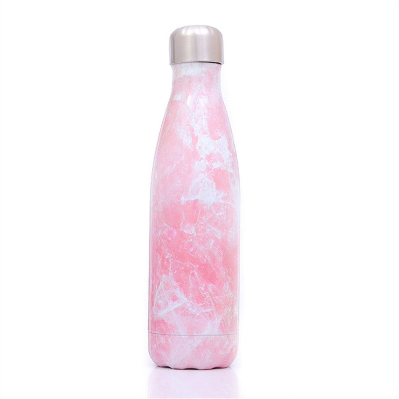 ELECTROPRIME Thermal Cup Vacuum Flask Heat Water Bottle Portable Stainless Steel Sports Kettle(Pink)