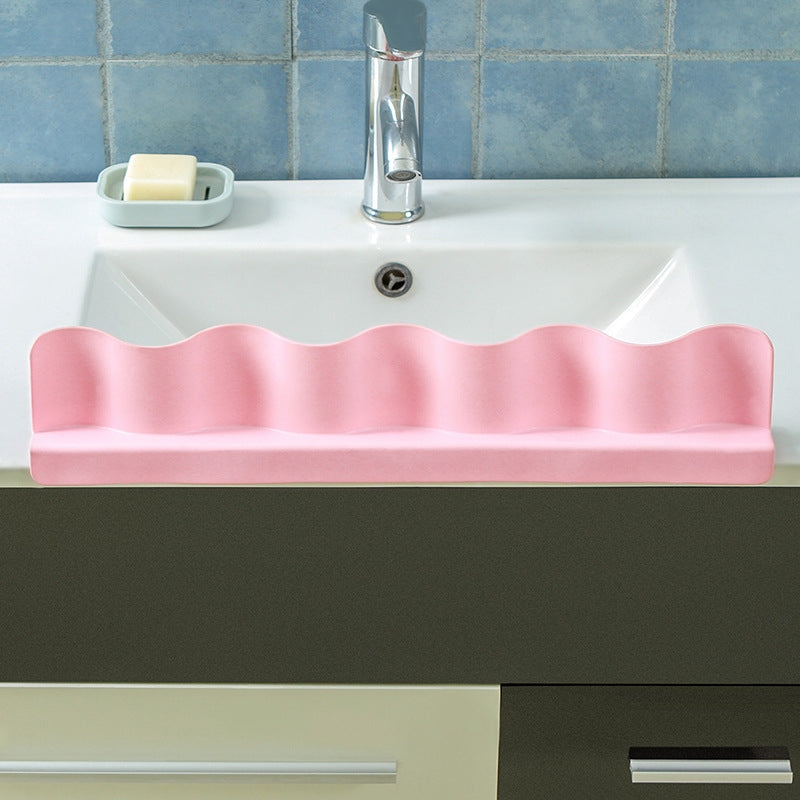 ELECTROPRIME Home Kitchen Sucker Type Splash Guard Flap Kitchen Tool Water Separator(Pink)
