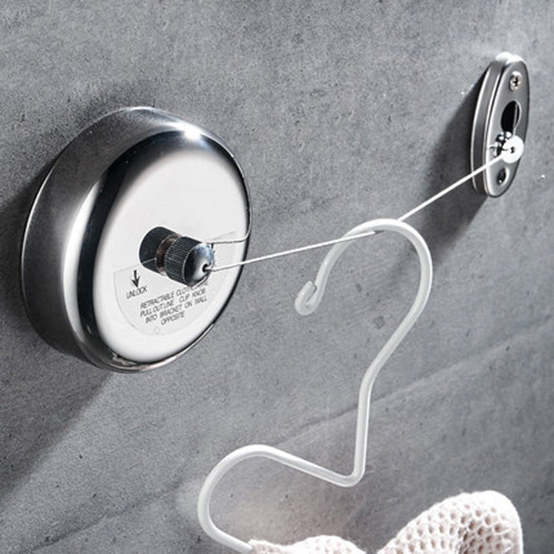 ELECTROPRIME Portable Stainless Steel Wall Hanging Retractable Clothesline Indoor Clothes Drying Rack