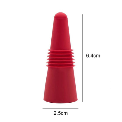 ELECTROPRIME Food Grade Silicone Wine Stopper Creative Preservation Bottle Stopper(Red)