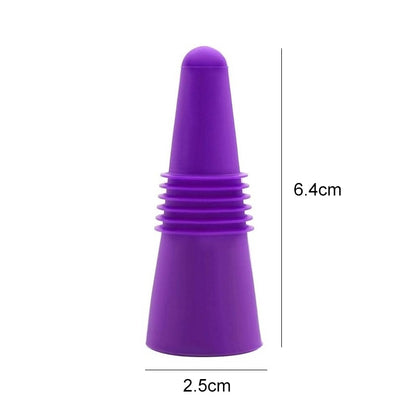 ELECTROPRIME Food Grade Silicone Wine Stopper Creative Preservation Bottle Stopper(Purple)
