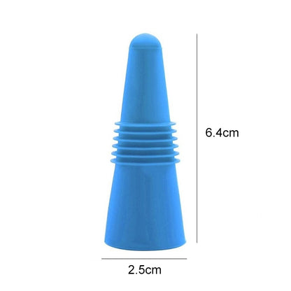 ELECTROPRIME Food Grade Silicone Wine Stopper Creative Preservation Bottle Stopper(Blue)