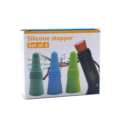 ELECTROPRIME Food Grade Silicone Wine Stopper Creative Preservation Bottle Stopper(Blue)