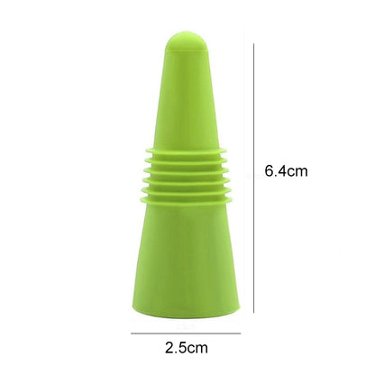 ELECTROPRIME Food Grade Silicone Wine Stopper Creative Preservation Bottle Stopper(Green)