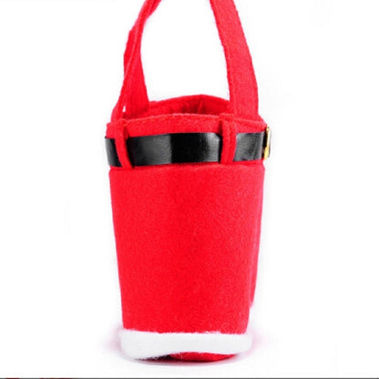 ELECTROPRIME Santa Claus Suspenders Pants Candy Bottle Gift Bag Decoration